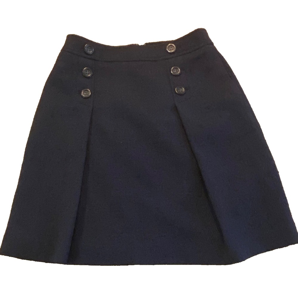 Ann‎ Taylor Sailor Boucle Tweed Pencil Skirt Womens 0 Black office career